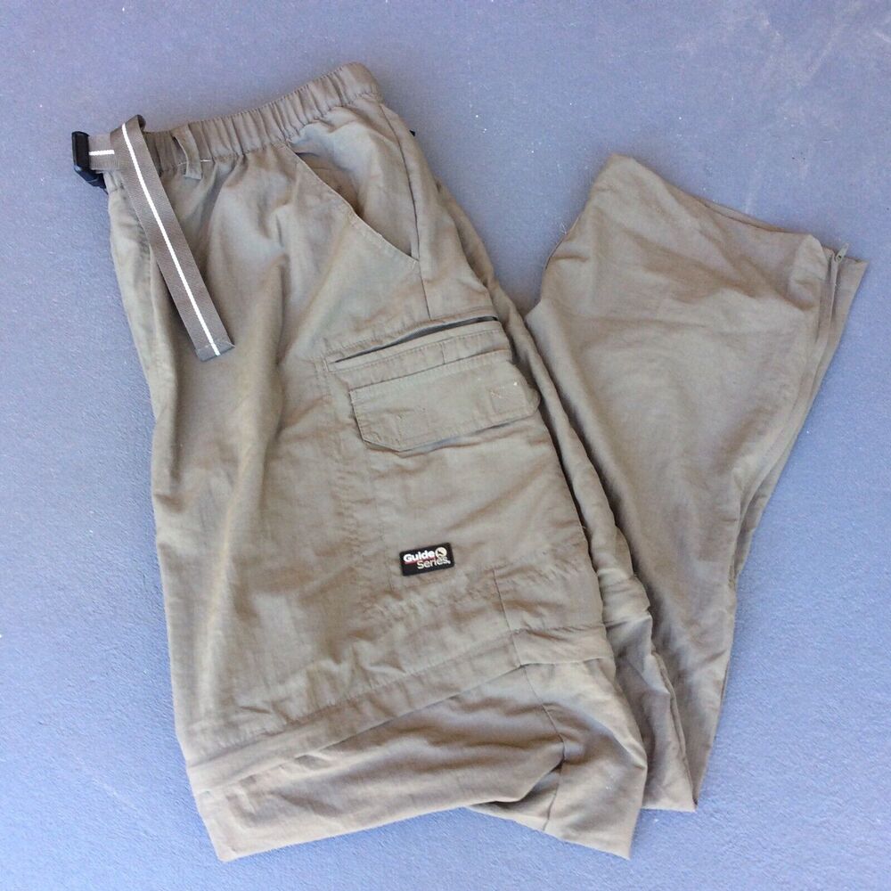 Guide Series Gand cargo pants mens nylon convertible zip off shorts gander 34x30